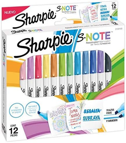 MARCATEXTOS CREATIVO  SHARPIE S.NOTE C/12 PZAS  2133103