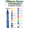 CRAYON GRUESO TRIANGULAR C/24 PASCUA CRAG-TRI24