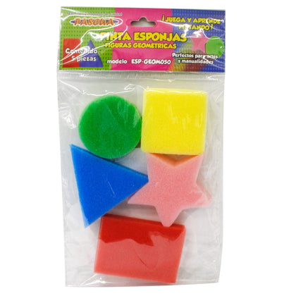 PINTA ESPONJAS FIGURAS GEOMETRICAS C/5  PASCUA