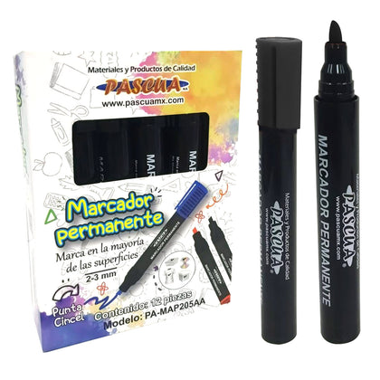 MARCADOR PERMANENTE NEGRO MOD. WT-8006 SHELY