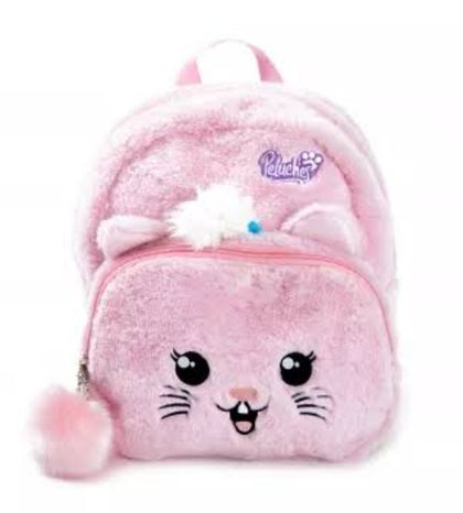 MOCHILA CHICA SUAVE PELUCHES ROSA PLUSH  NORMA 584296