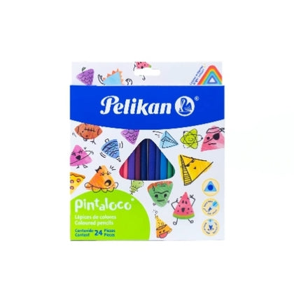 COLORES LARGOS PINTA LOCO TRIANG C/24  PELIKAN