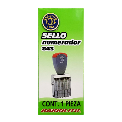 SELLO NUMERADOR 843 BARRILITO