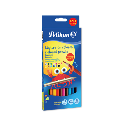 COLORES LARGOS REDONDOS CON 24 PIEZAS    PELIKAN