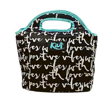 LONCHERA FASHION KIUT VIBES (NEGRO CON CELESTE)  551443