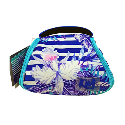 LONCHERA CONFORT KIUT FLORES MORADAS CON AZUL VIAJERA 551417
