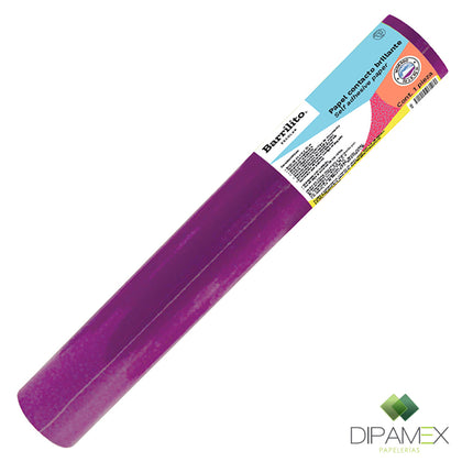 PAPEL CONTAC  color 20mts morado  BARRILITO