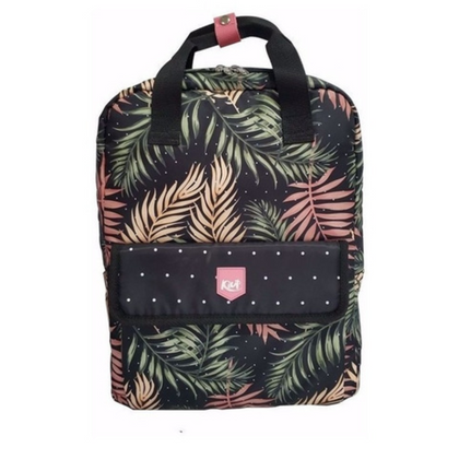 MOCHILA HOJAS NEGRA CON PUNTOS BLANCOS 586669