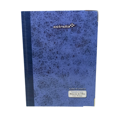 CUADERNO BITACORA DE OBRA. TIPO COSIDO DE PASTA DURA. DE 96 HOJAS EN ORIGINAL Y DOS COPIAS  ESTRELLA   0470