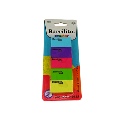 GOMA PARA BORRAR BLISTER C/5  GO05   BARRILITO