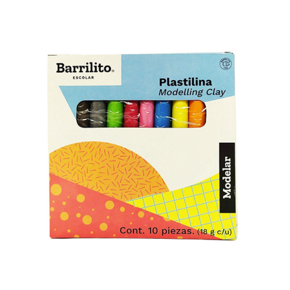 PLASTILINA C/10 BARRAS      MX180 BARRILITO