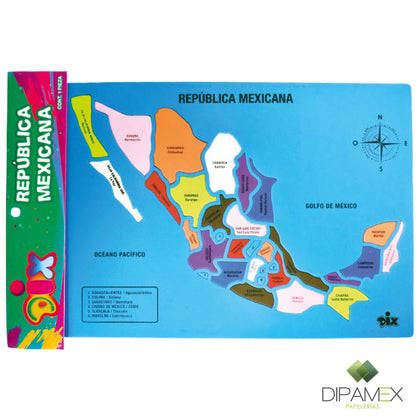 FOAMY DIDACTICO REPUBLICA MEXICANA DIX  3402 DIETRIX