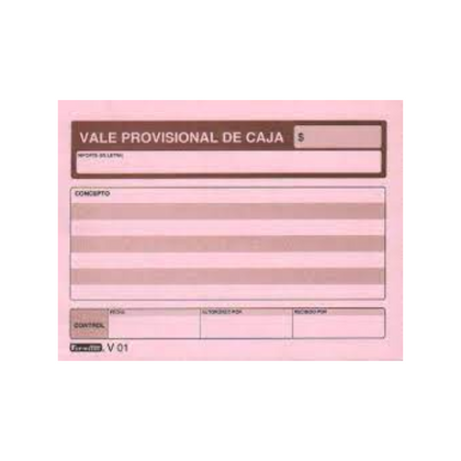 VALE PROVISIONAL ROSA DE CAJA   FORMITEC