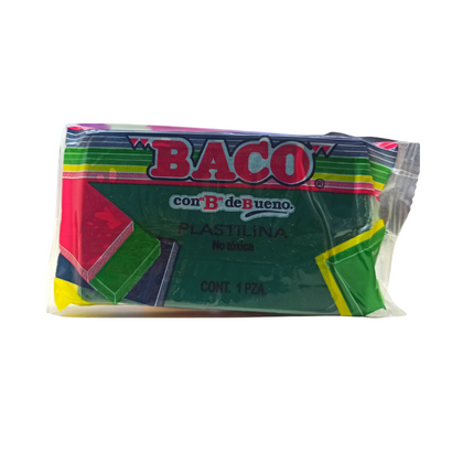 PLASTILINA MARQUETA B-140  verde obsc  BACO